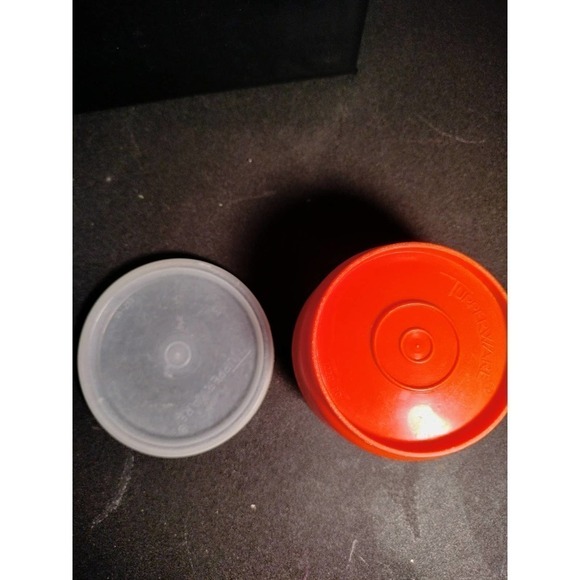Tupperware Vintage Lot Handolier Pitcher Container X2 and Snack Cup Orange  (G6) - Picture 3 of 10
